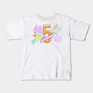 Happy birthday 5 years old exlusive,text design Kids T-Shirt